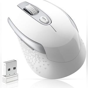 Wireless Computer Mouse 2.4G Ergonomic Optical Mouse 6 Buttons Silent With NIB